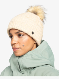 3 Peak Chic - Cuff Beanie for Women Beige ERJHA04282 Roxy