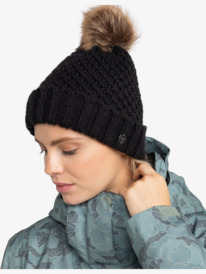 1 Blizzard - Gorro com dobra para Mulher Preto ERJHA04286 Roxy