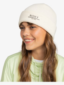 3 Folker - Rib Knit Beanie for Women Beige ERJHA04288 Roxy