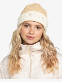 3 Freja - Gorro con Dobladillo para Mujer Beige ERJHA04289 Roxy