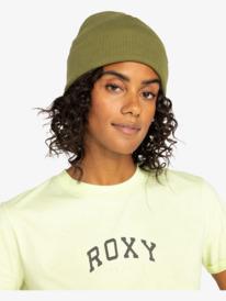 0 Tropical Snow - Bonnet à revers pour Femme Vert ERJHA04309 Roxy