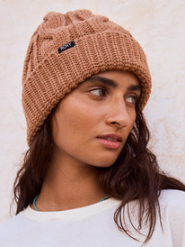 0 Snow Cake - Gorro com dobra para Mulher Marrom ERJHA04310 Roxy