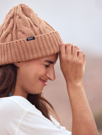 1 Snow Cake - Gorro com dobra para Mulher Marrom ERJHA04310 Roxy