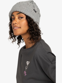 0 Snow Cake - Gorro com dobra para Mulher Cinza ERJHA04310 Roxy