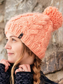 0 Winter - Bonnet épais pour Femme Rose ERJHA04325 Roxy