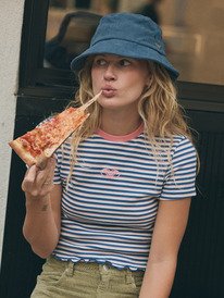 0 Feeling Emby - Gorro de pescador de pana para mujer Azul ERJHA04469 Roxy