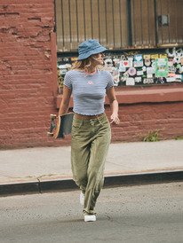 1 Feeling Emby - Gorro de pescador de pana para mujer Azul ERJHA04469 Roxy