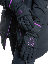 0 Fresh Fields - Ski-/Snowboardhandschuhe für Frauen Schwarz ERJHN03191 Roxy