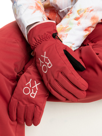 0 Fresh Fields - Luvas de snowboard/esqui para Mulher Vermelho ERJHN03207 Roxy