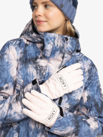 0 Freshfield  - Insulated Gloves for Women Pink ERJHN03253 Roxy