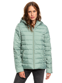 0 Rock Peak - Water Repellent Padded Jacket Green ERJJK03250 Roxy