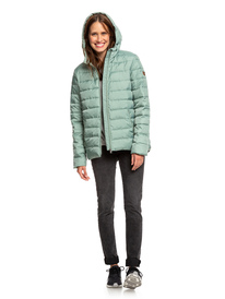 5 Rock Peak - Water Repellent Padded Jacket Green ERJJK03250 Roxy