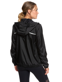 4 On Hold - Water-Resistant Hooded Windbreaker for Women Preto ERJJK03326 Roxy