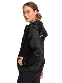 1 On Hold - Water-Resistant Hooded Windbreaker for Women Preto ERJJK03326 Roxy