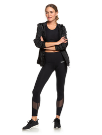 3 On Hold - Water-Resistant Hooded Windbreaker for Women Preto ERJJK03326 Roxy