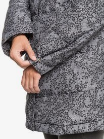 4 Ellie Printed - Wasserdichte lange Steppjacke für Frauen  ERJJK03401 Roxy