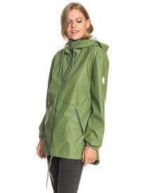 1 No Rain No Flowers - Imperméable pour Femme Vert ERJJK03407 Roxy