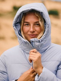2 Test Of Time - Veste longue à capuche pour Femme Bleu ERJJK03513 Roxy