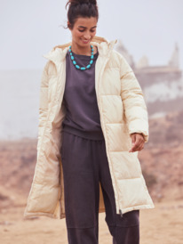 1 Test Of Time - Giacca Puffer con Cappuccio da Donna Beige ERJJK03513 Roxy