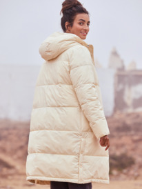 2 Test Of Time - Casaco puffer com capuz para Mulher Beige ERJJK03513 Roxy