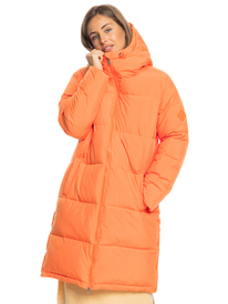 0 Test Of Time - Doudoune à capuche pour Femme Orange ERJJK03513 Roxy