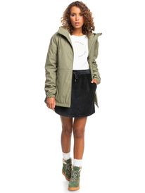 12 No Rain No Flowers - Impermeabile da Donna Beige ERJJK03517 Roxy