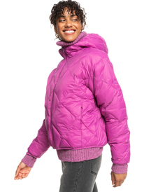 1 Wind Swept - Giacca imbottita leggera e compattabile da Donna Pink ERJJK03571 Roxy