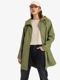 6 Raining Again - Chaqueta con Capucha para Mujer Verde ERJJK03589 Roxy