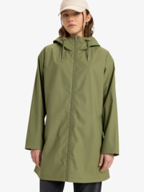 0 Raining Again - Kapuzenjacke für Frauen Grün ERJJK03589 Roxy