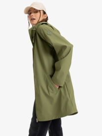 1 Raining Again - Chaqueta con Capucha para Mujer Verde ERJJK03589 Roxy