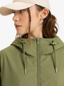 2 Raining Again - Chaqueta con Capucha para Mujer Verde ERJJK03589 Roxy