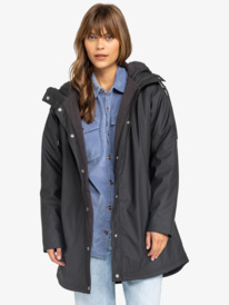 0 Rain Road - Chaqueta de lluvia para Mujer Negro ERJJK03608 Roxy