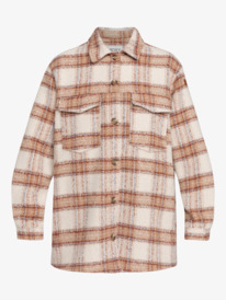 6 Check The Swell IIII - Casaco estilo camisa para Mulher Beige ERJJK03615 Roxy