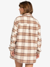 5 Check The Swell IIII - Shacket for Women Beige ERJJK03615 Roxy