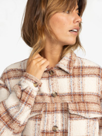 2 Check The Swell IIII - Camisa-chaqueta para Mujer Beige ERJJK03615 Roxy