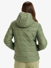 4 Wind Bliss - Gepolsterte Jacke mit Kapuze für Frauen Grün ERJJK03618 Roxy