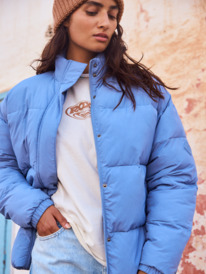 0 Sweetest Road - Casaco puffer para Mulher Azul ERJJK03619 Roxy