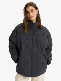 0 Sweetest Road - Casaco puffer para Mulher Preto ERJJK03619 Roxy