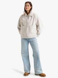 3 True Romance - Sherpa Jacket for Women White ERJJK03620 Roxy