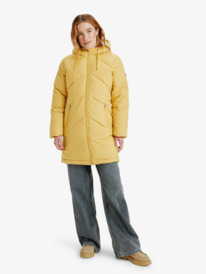 2 Better Weather - Veste longue à capuche pour Femme Jaune ERJJK03634 Roxy