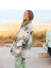 1 Check Me Now - Blanket Coat for Women Green ERJJK03647 Roxy