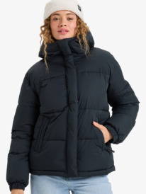0 Uplands Warmlink 5K - Beheizte Winterjacke mit Kapuze für Frauen Schwarz ERJJK03651 Roxy
