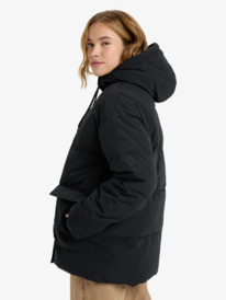 1 Seaside Memories - Mittellange Steppjacke mit Kapuze für Frauen Schwarz ERJJK03666 Roxy