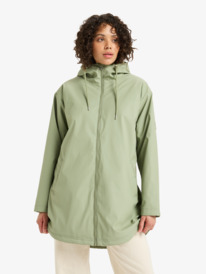 0 Rain Road Polar Zip - Rain Mac for Women Green ERJJK03671 Roxy