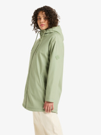 1 Rain Road Polar Zip - Rain Mac for Women Green ERJJK03671 Roxy