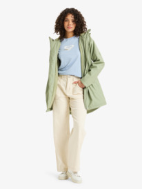 2 Rain Road Polar Zip - Rain Mac for Women Green ERJJK03671 Roxy