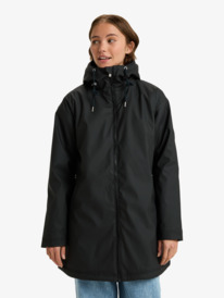 0 Rain Road Polar Zip - Trenka de lluvia para mujer Negro ERJJK03671 Roxy