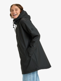 1 Rain Road Polar Zip - Trenka de lluvia para mujer Negro ERJJK03671 Roxy