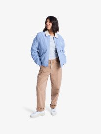 6 Sweet Talk - Giacca da aviatore in tela di cotone da Donna Blue ERJJK03672 Roxy