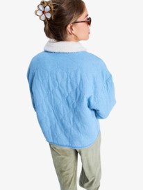 7 Not So Basic - Denim Jack met Sherpa-voering voor Dames Blue ERJJK03675 Roxy